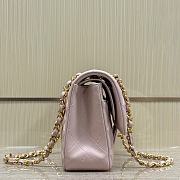 Chanel Medium Flap Bag Light Pink Gold Lambskin 25cm - 6
