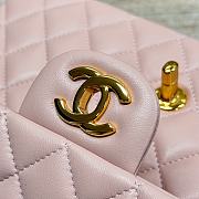 Chanel Medium Flap Bag Light Pink Gold Lambskin 25cm - 5