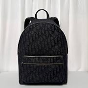  Dior Rider Backpack Black Oblique Jacquard 30x42x15cm - 1
