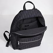  Dior Rider Backpack Black Oblique Jacquard 30x42x15cm - 5