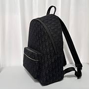  Dior Rider Backpack Black Oblique Jacquard 30x42x15cm - 3
