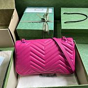 Gucci Marmont Shoulder Bag Neon Pink 26x15x7cm - 5