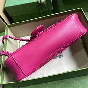 Gucci Marmont Shoulder Bag Neon Pink 26x15x7cm - 4