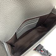 Gucci Super Mini Bag With GG Shadow Dark Grey 20x14x5.5cm - 3