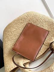 Celine Triomphe Bag Straw Raffia 23x22x23cm - 5