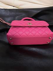 Chanel Coco Handle Flap Bag Neon Pink Caviar Gold 24cm - 2