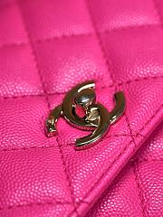 Chanel Coco Handle Flap Bag Neon Pink Caviar Gold 24cm - 3