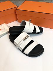 Hermes Jackson Sandal White Silver - 4