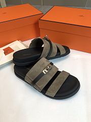 Hermes Jackson Sandal Green Suede - 5