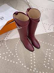 Hermes Jumping Boot Silver Wine - 3