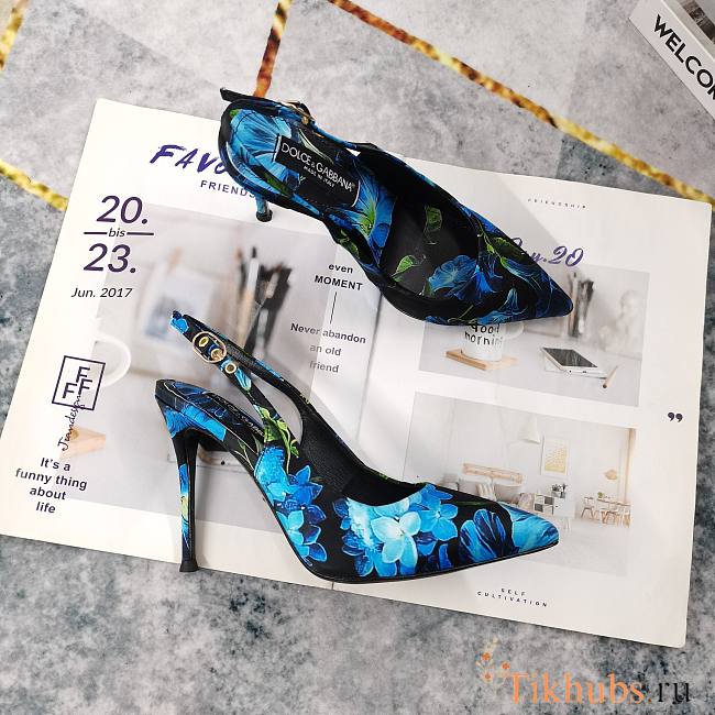 Dolce & Gabbana Floral Slingback Pumps 10cm - 1