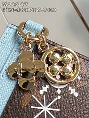 Louis Vuitton LV Charms Card Holder Blue 10.2x7.3x0.3cm - 4