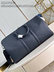 Louis Vuitton LV Keepall Bandoulière 50 Blue 50x29x23cm - 4