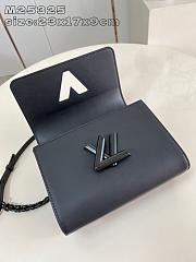 Louis Vuitton LV Twist MM All Black 23x17x9.5cm - 3