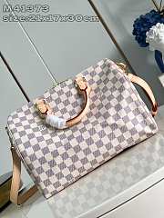 Louis Vuitton Damier Azur Speedy 30cm With Shoulder Strap Bag N41001 - 5