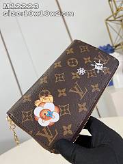 Louis Vuitton LV Zippy Wallet Blue 19.5x10.5x2.5cm - 3