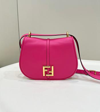 Fendi C'mon Medium Leather Bag Pink 25x7x20cm