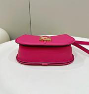 Fendi C'mon Medium Leather Bag Pink 25x7x20cm - 5