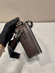 Prada Medium Brique Saffiano Coffee Leather Bag 22x16x6cm - 6