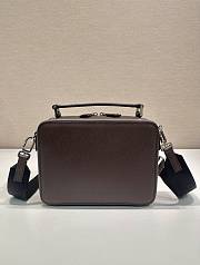 Prada Medium Brique Saffiano Coffee Leather Bag 22x16x6cm - 5
