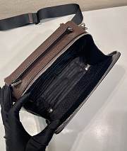 Prada Medium Brique Saffiano Coffee Leather Bag 22x16x6cm - 3