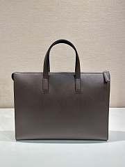 Prada Saffiano Leather Tote Coffee 40x30x9cm - 5