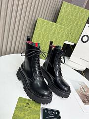 Gucci Women's Ankle Boot With Web Black  - 1