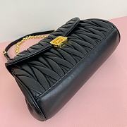 Miu Miu Matelassé Nappa Black Leather Shoulder Bag 24x13.5x9cm - 5
