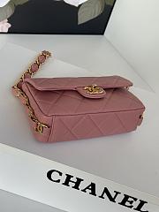 Chanel Small Flap Bag Lambskin Gold Pink 21x14x7cm - 4