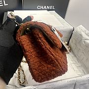 Chanel Mini Flap Bag Tweed Brown 20cm - 5