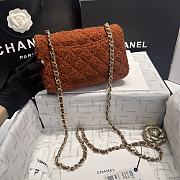 Chanel Mini Flap Bag Tweed Brown 20cm - 3