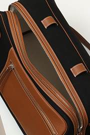 Hermes Long Courrier Bag Black Brown 40x24x25cm - 6