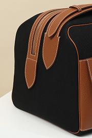 Hermes Long Courrier Bag Black Brown 40x24x25cm - 3