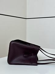 Fendi Origami Mini Dark Purple Suede Bag 18.5x15x15cm - 3