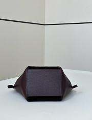 Fendi Origami Mini Dark Purple Suede Bag 18.5x15x15cm - 2