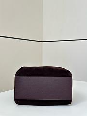 Fendi Origami Medium Dark Purple Suede Bag 27x27x16.5cm - 6