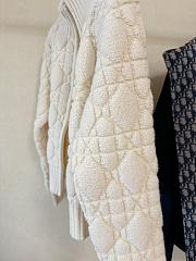 Dior Macrocannage Zipped Cardigan White - 4