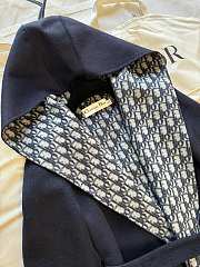 Dior Hooded Wrap Coat Blue - 3