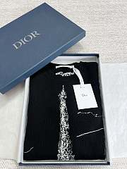 Dior Embroidered Sweater Black White - 2