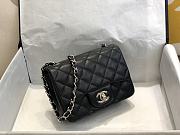 Chanel Caviar Flap Bag Black with Silver 17cm - 4