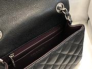 Chanel Caviar Flap Bag Black with Silver 17cm - 3
