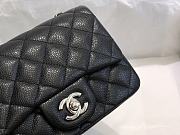 Chanel Caviar Flap Bag Black with Silver 17cm - 2