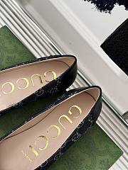 Gucci Ballerina Black Denim Flat - 2