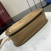 Gucci Blondie Small Shoulder Bag Light Brown Suede 26x16x8cm - 3