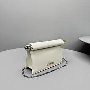 Jacquemus La Petite Pochette Leather Clutch White 19.5x14.5x6.5cm - 3