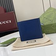 Gucci GG Marmont Bi-fold Card Case Blue Wallet 11x9cm - 4