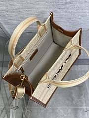 Dior Small Book Tote Beige Dior Oblique Raffia 26.5x22x14cm - 4