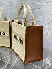 Dior Medium Book Tote Beige Dior Oblique Raffia 36x16x27cm - 4