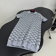 Gucci Wool Jacquard Polo Dress Grey - 5