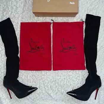 Christian Louboutin Dovi Dova 100 Black Sock Boot 